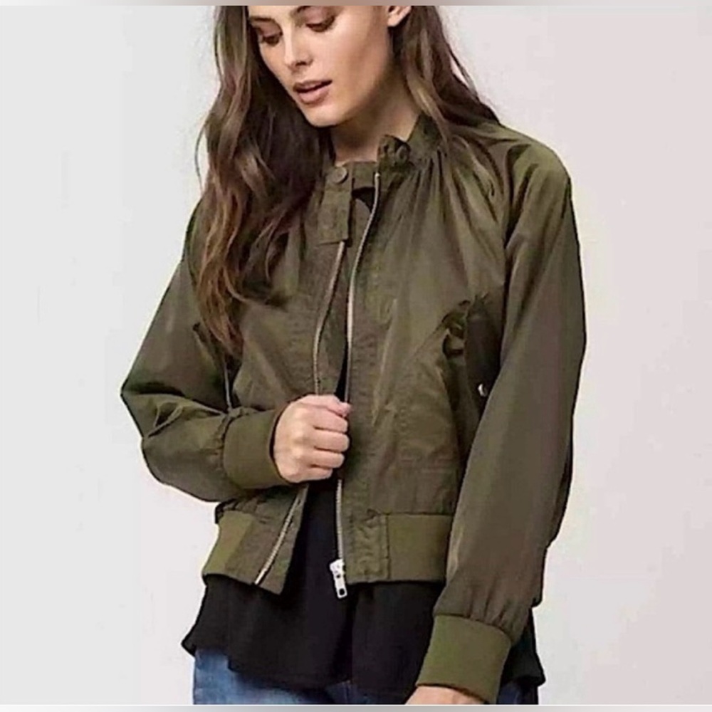 Free People Midnight Bomber Zip Jacket In Black Size Small - Picture 3 of 11